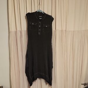 Karl Lagerfeld Chic Asymmetrical Black Dress